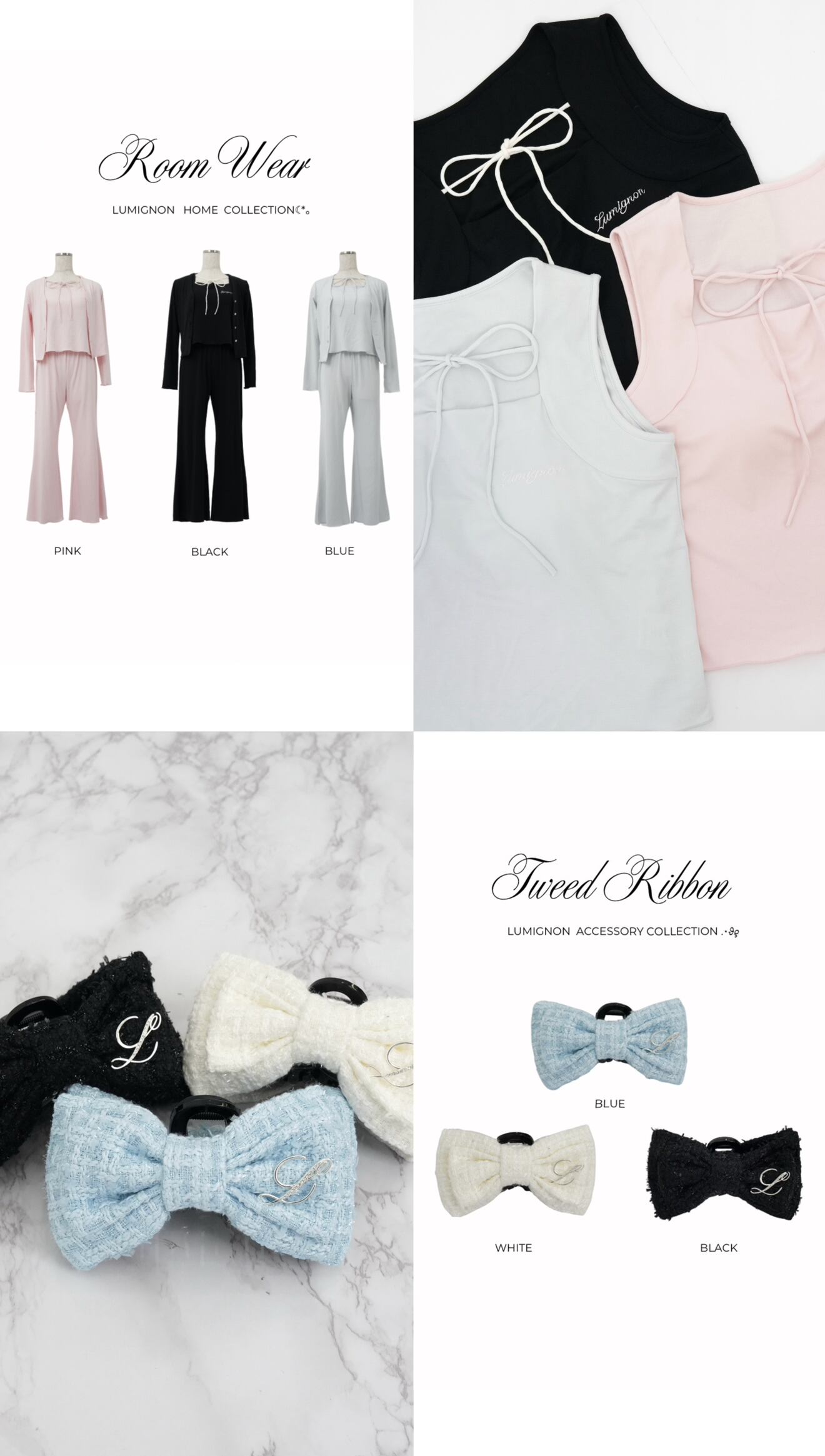 Lumignon diagonal check papillon knit op 【公式通販】