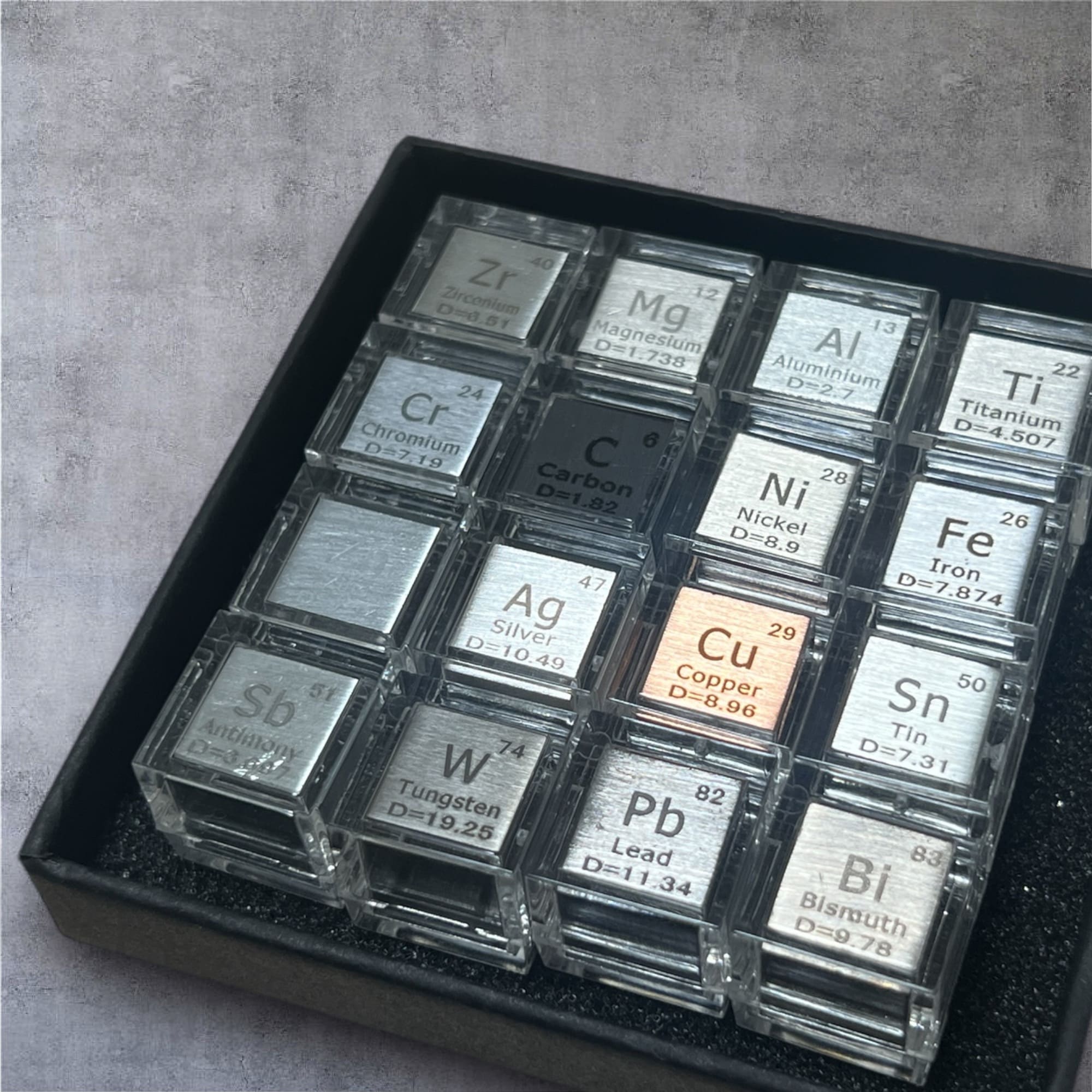 元素標本キューブ【16種セット】 | 葡萄屋 鉱物＆雑貨店