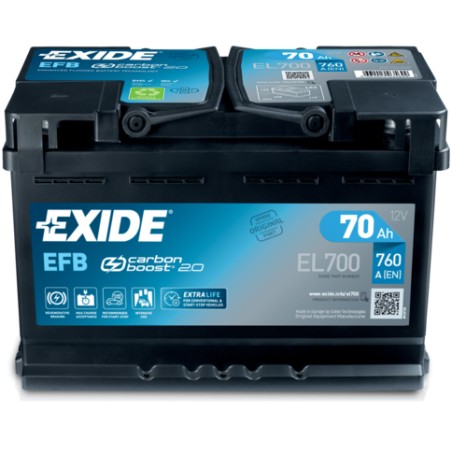 Exide EL700. starter battery Exide 70Ah 12V