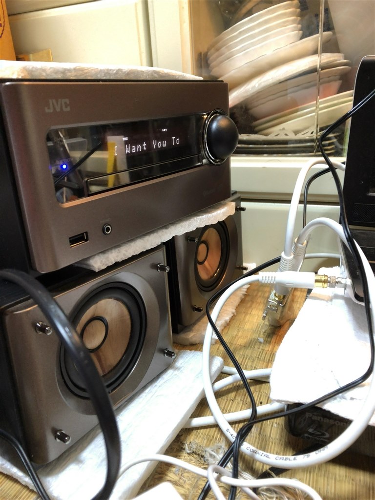 別のスピーカーを接続。』 JVC WOOD CONE EX-S5-T [ブラウン] の