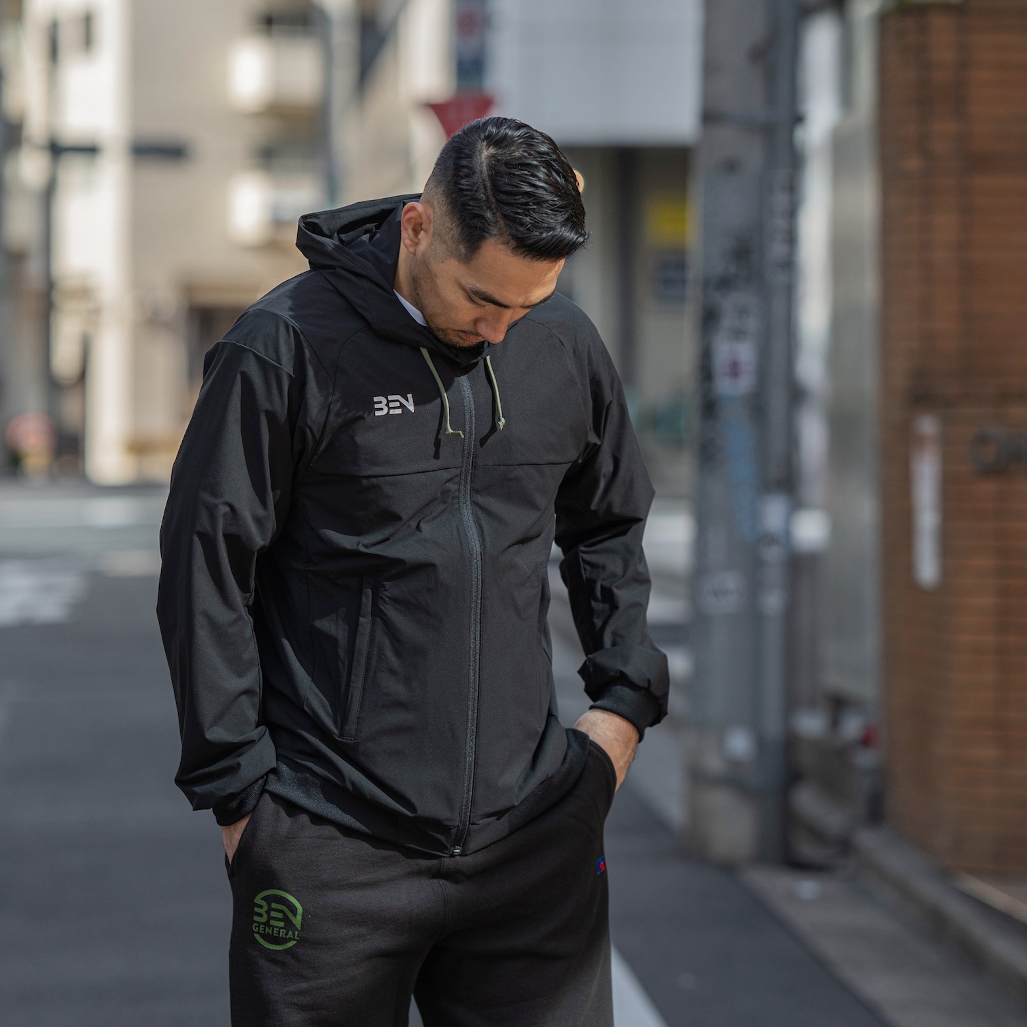 ストレッチウーブンジャケット ブラック