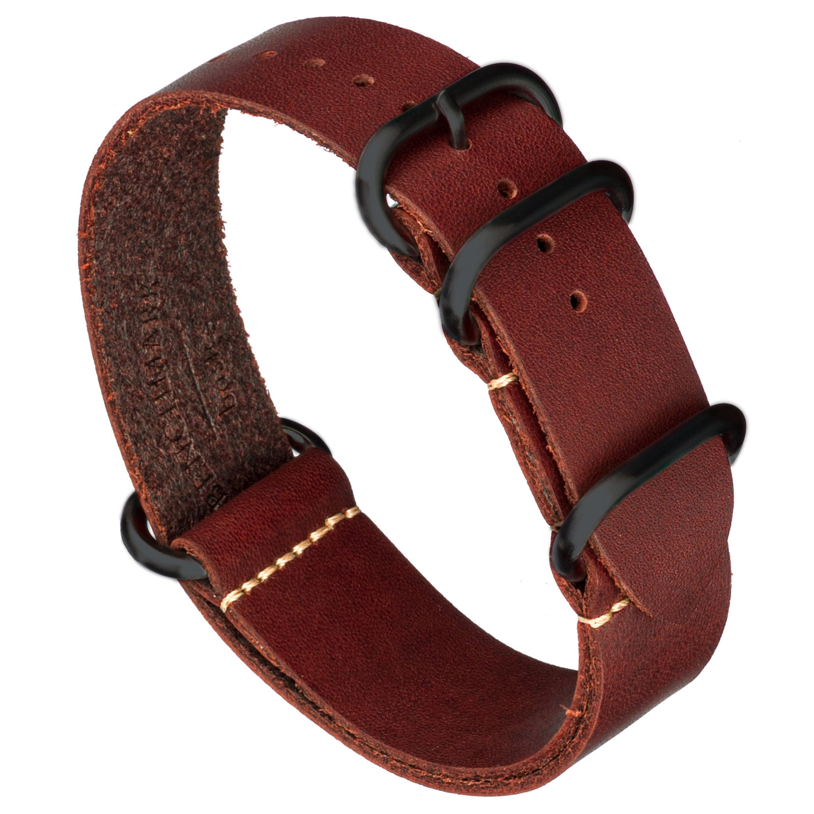 Crazy Horse Oiled Leather Zulu Slip-Through Watch Band – Benchmark