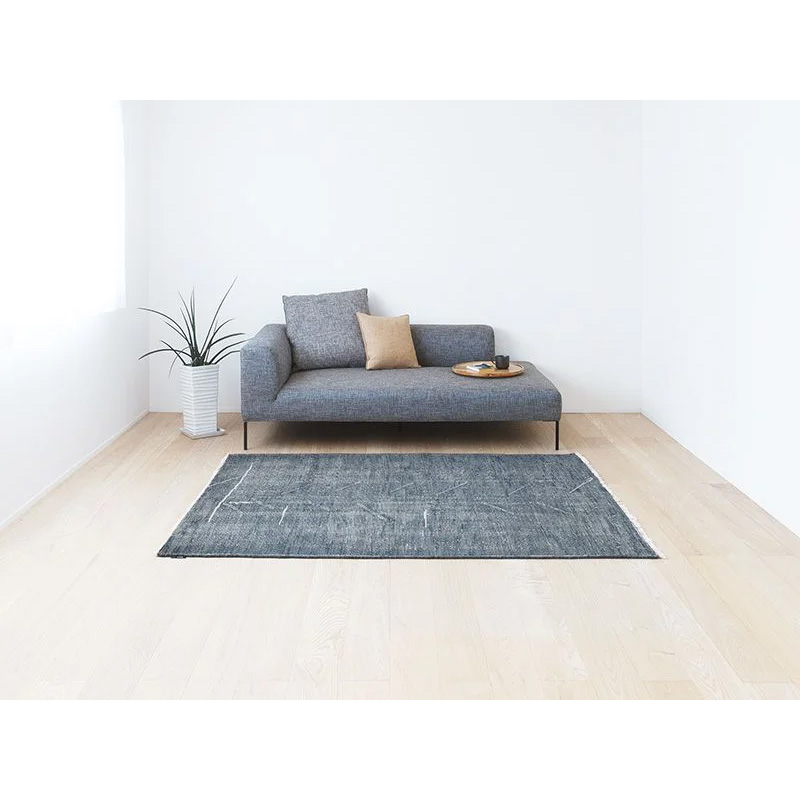 ヴィンテージ風ラグ ウール100％の緑の絨毯 [NR5604フォレストグリーン