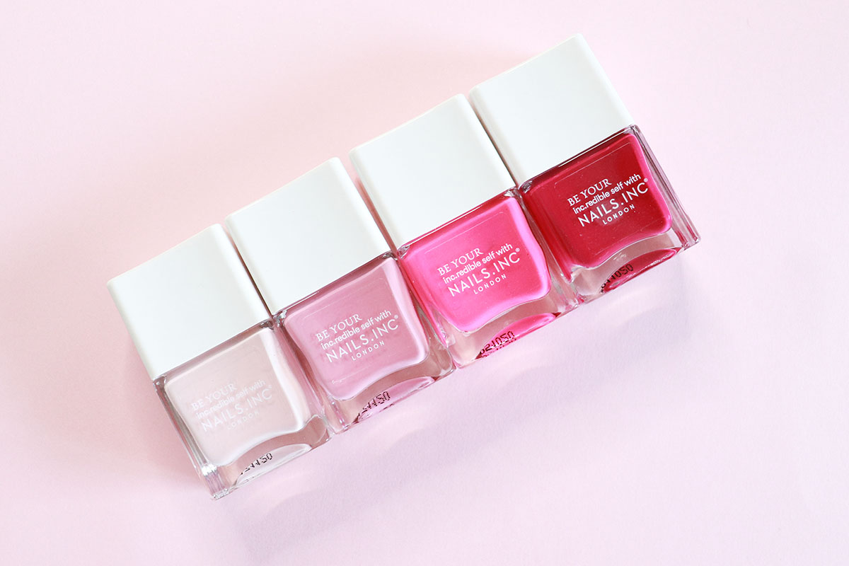 NAILS INCオンクラウドワイン、4色ときめくピンクで指先を彩る