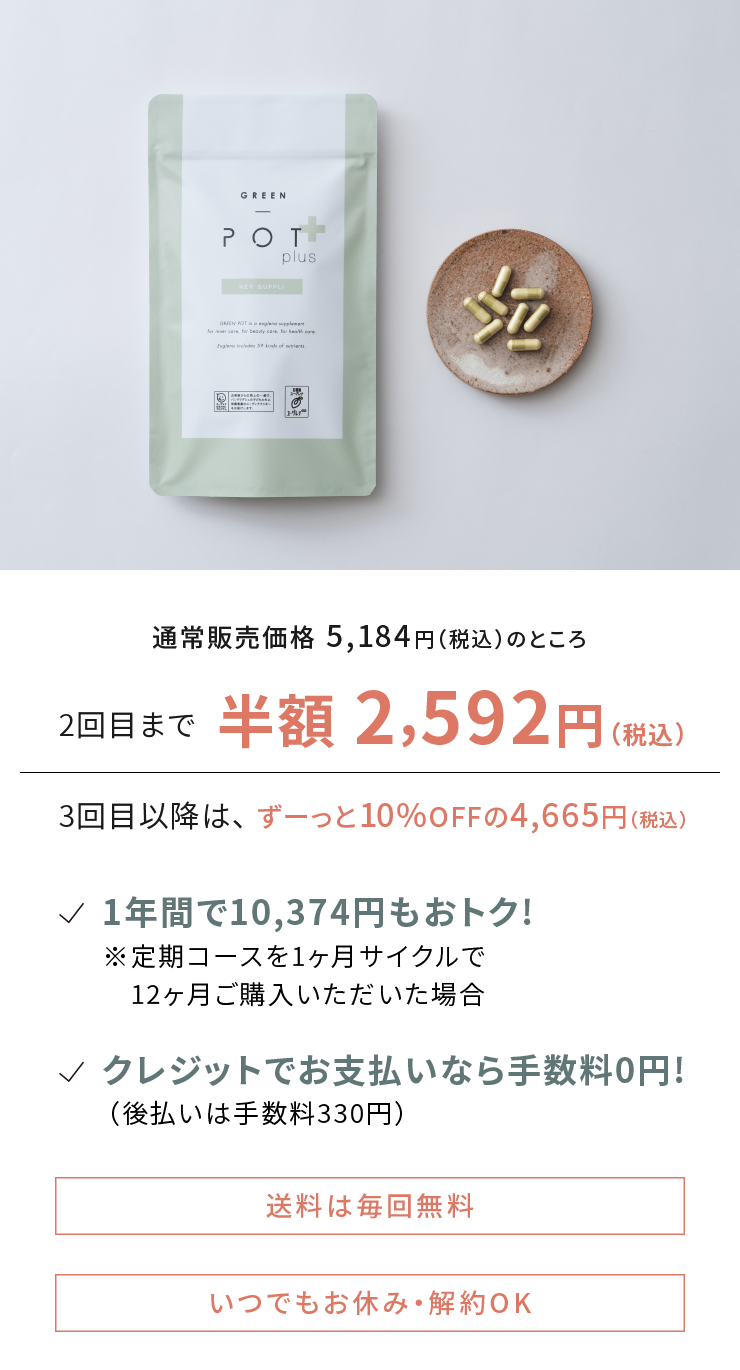 グリーンポットプラスキーサプリ