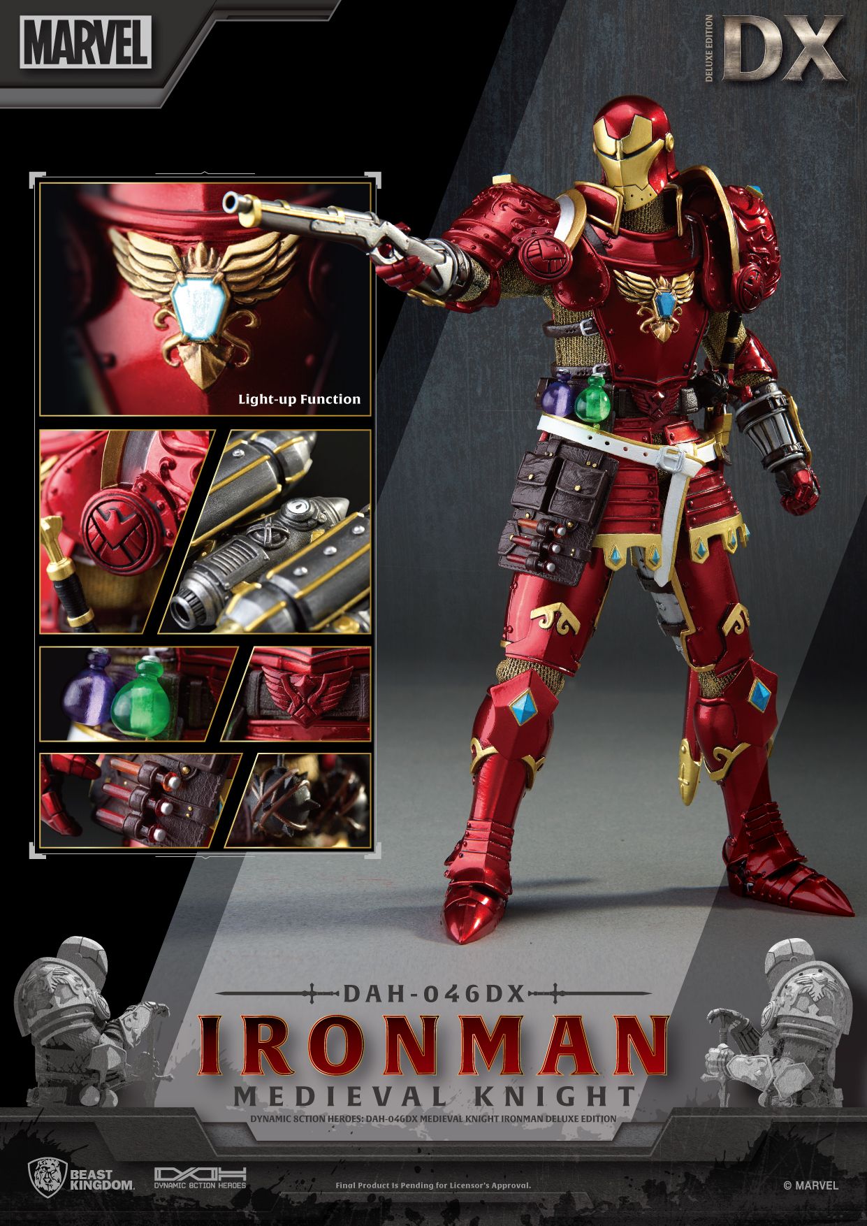 Beast-Kingdom USA | DAH-046DX Medieval Knight – Iron Man Deluxe