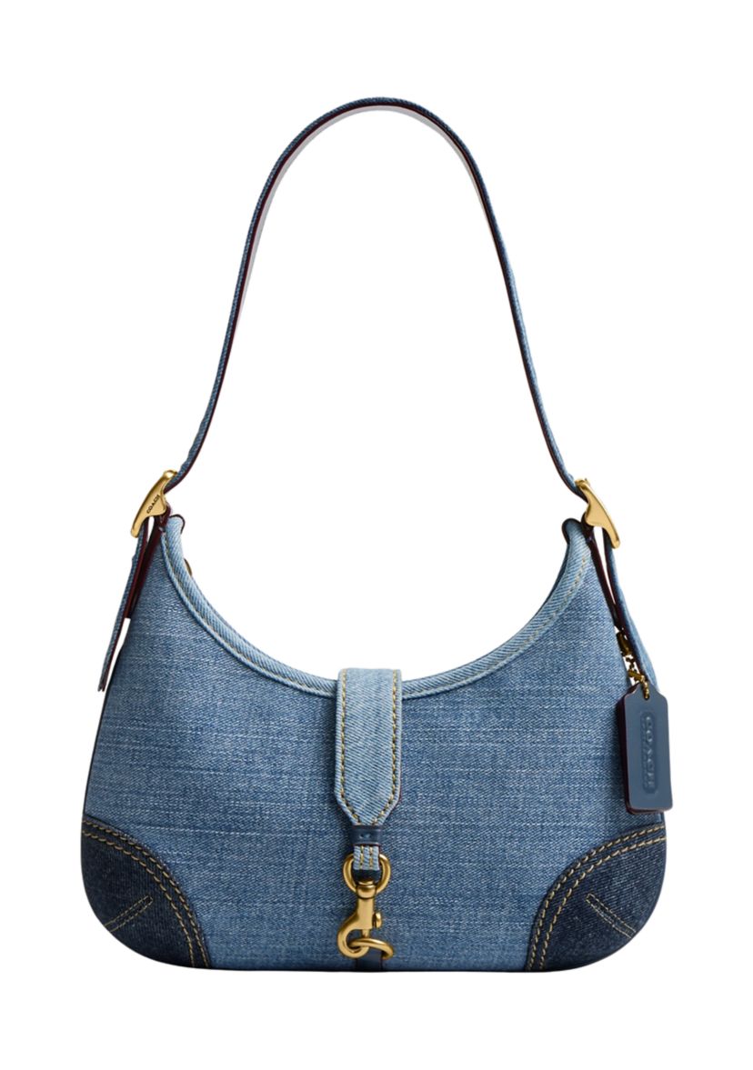 COACH Hamptons Hobo Bag in Crystal Signature Jacquard | Belk