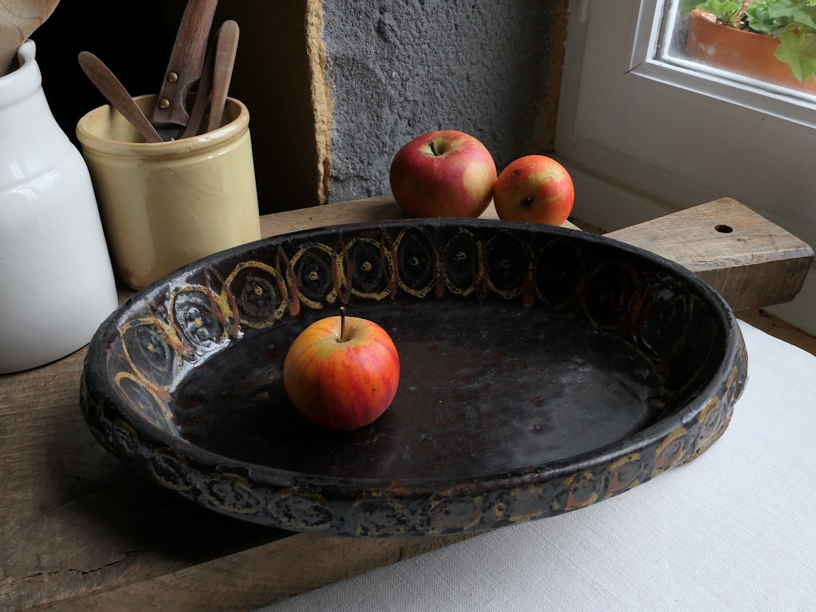 フランス アンティーク 焦茶釉のグラタン皿 - une Belle Chose