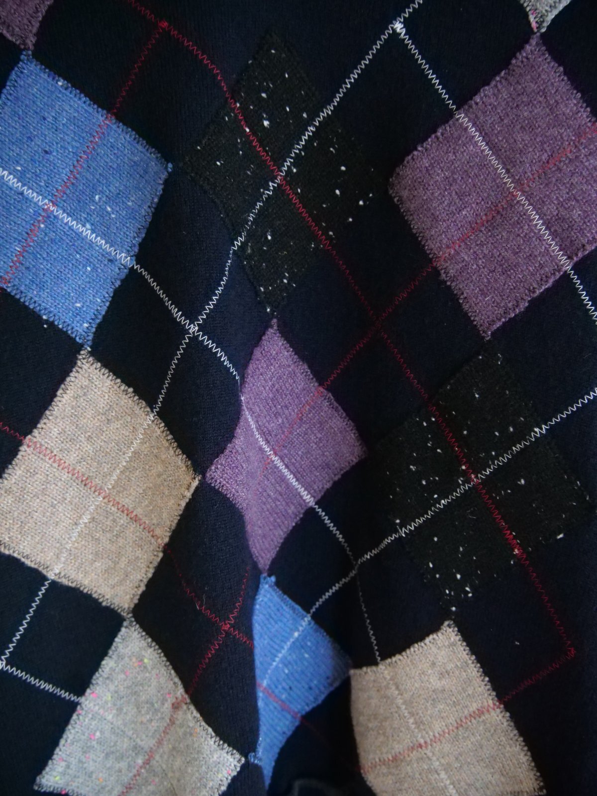 MAATEE&SONS CASHEMEREPATCH ARGAILE SWEATER マーティーアンドサンズ