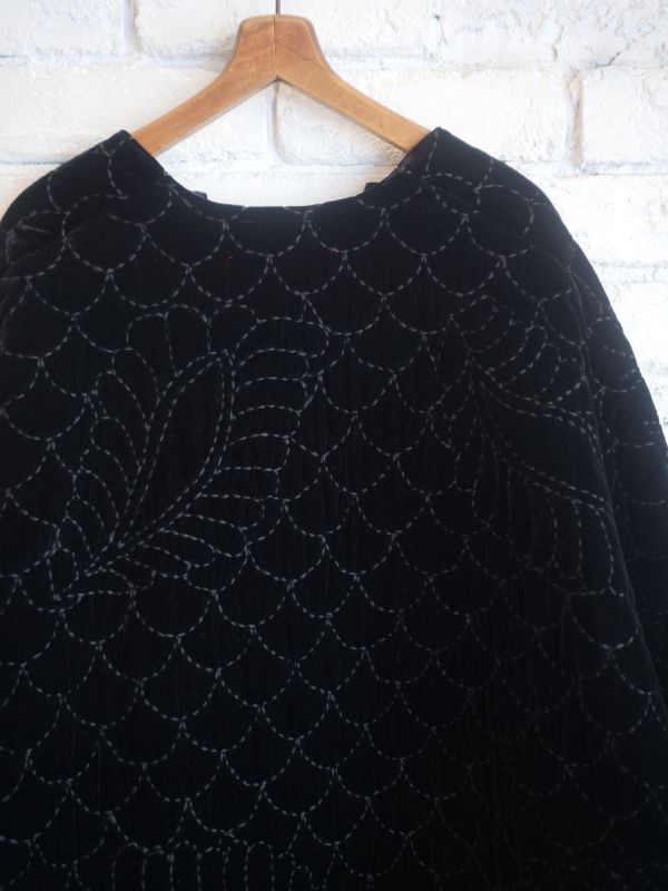 TOWAVASE トワヴァーズ ベロアキルトローブ （24-0011A）