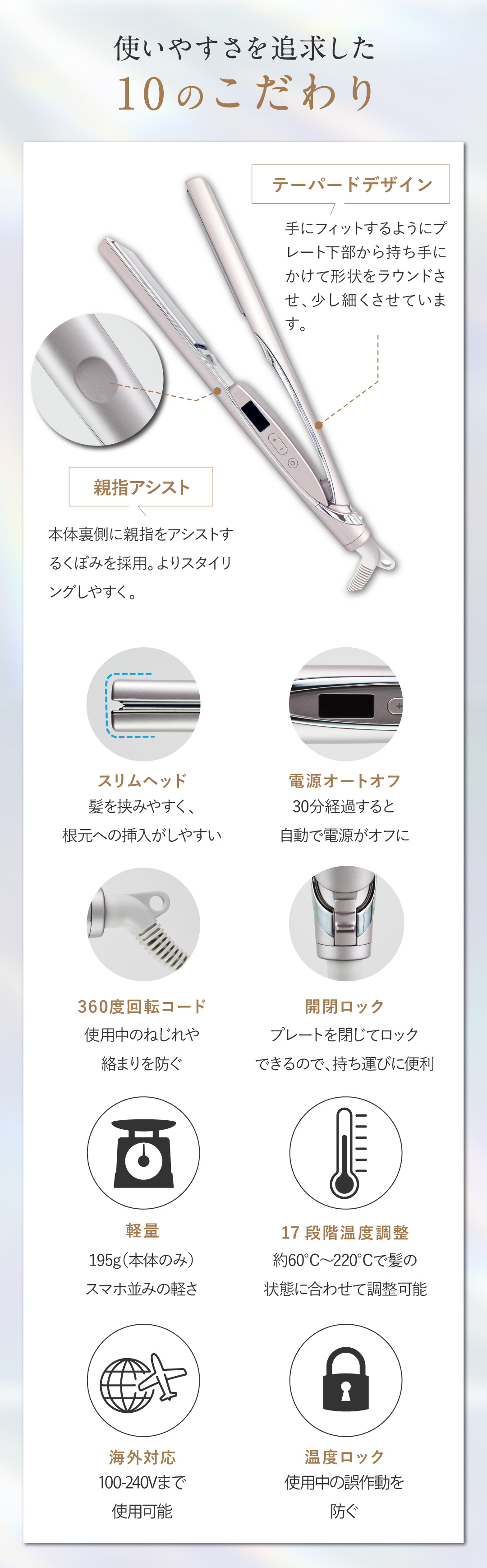 ケアレクト by プリュスオー スムースケアアイロン 25mm | betop store