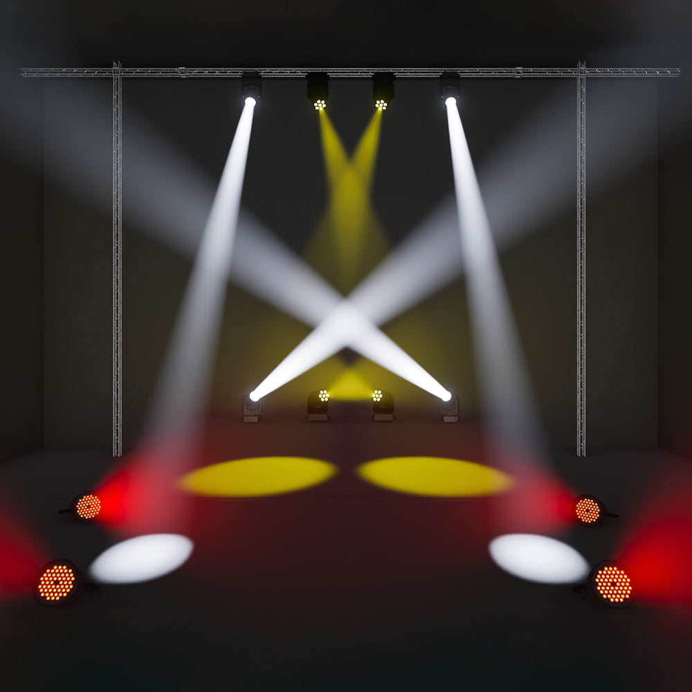 Betopper Lighting Setup-4 Moving Heads 4 Beam Lights 4 Par Lights