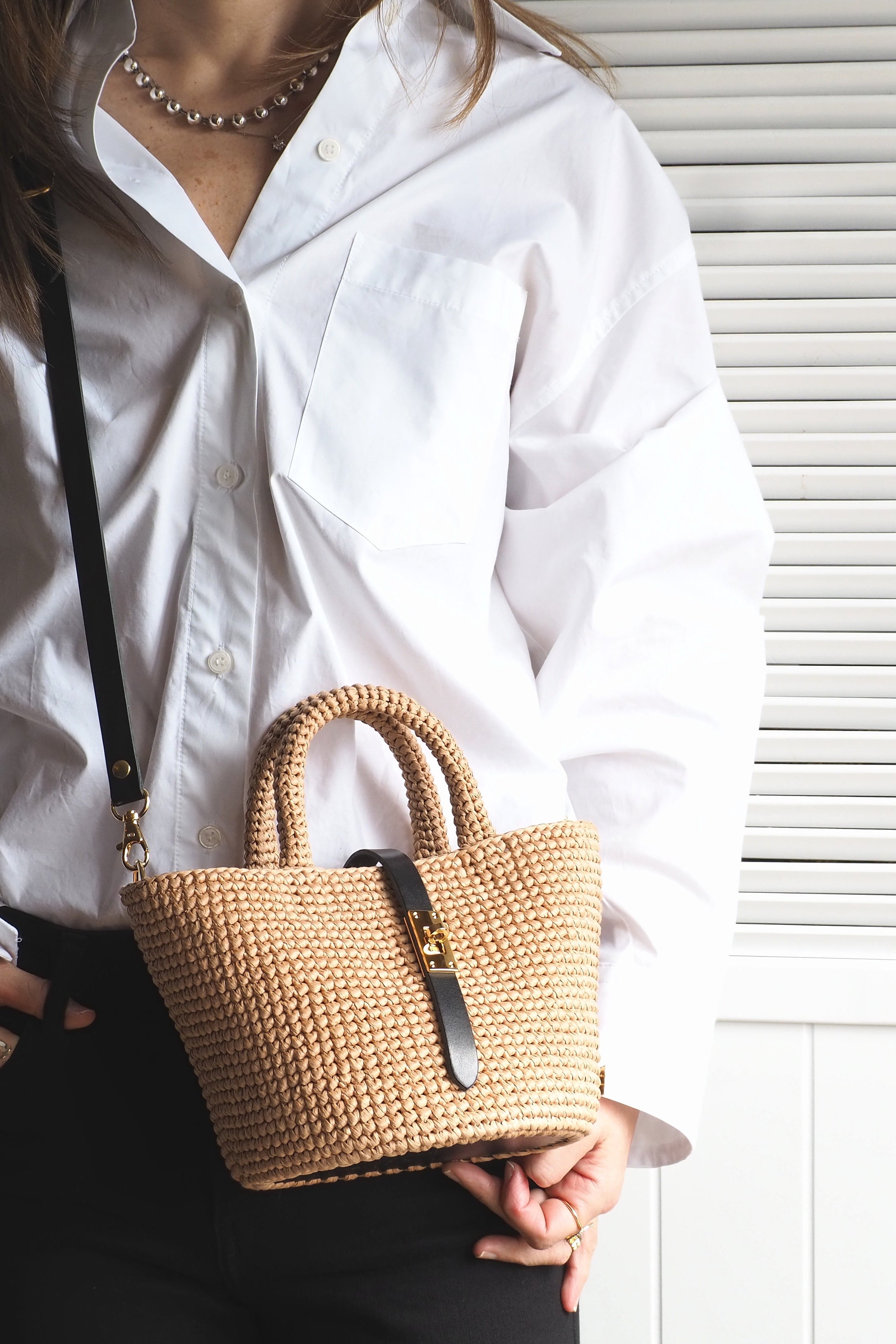 ビヨンドザリーフ かごバッグ 大きいサイズ インナー付きインテリア