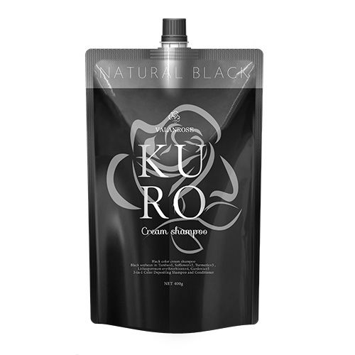 KURO Cream Shampoo 3個セット 400g（ナチュラルブラック） KURO Cream