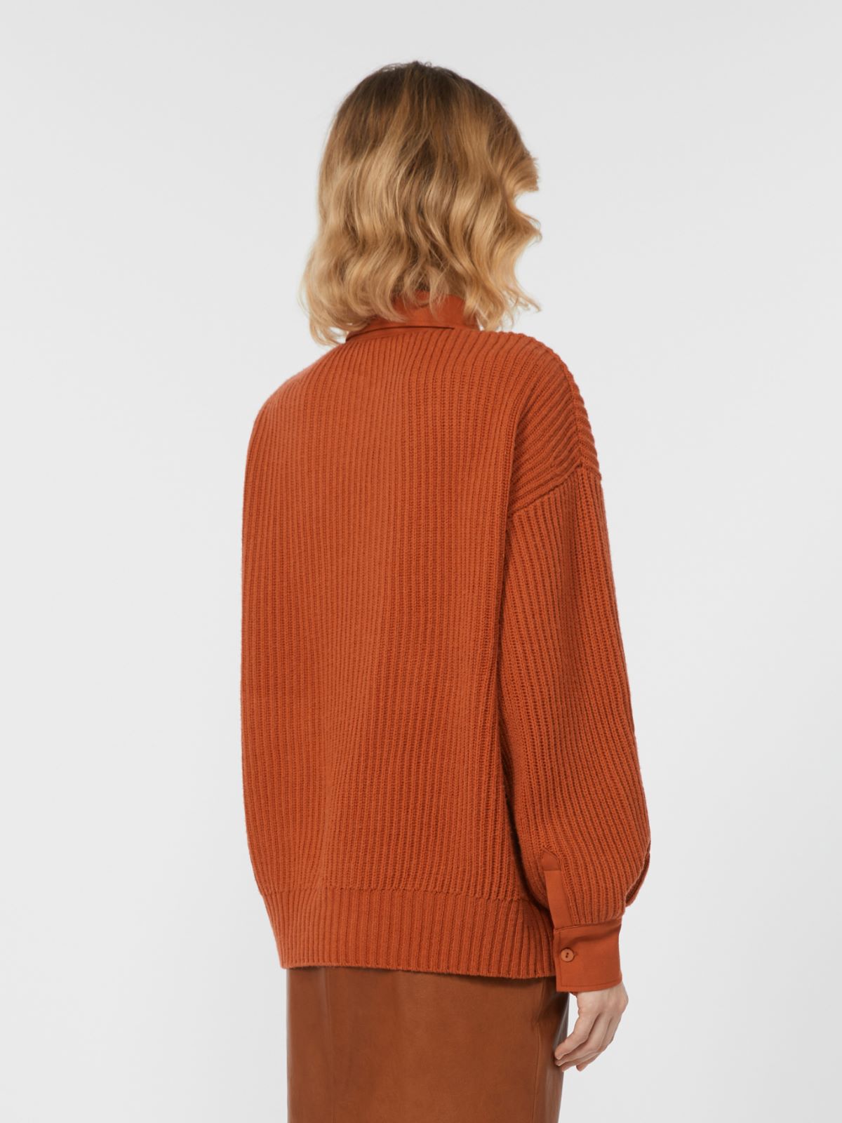 Wool and cashmere pullover, rust | Weekend Max Mara