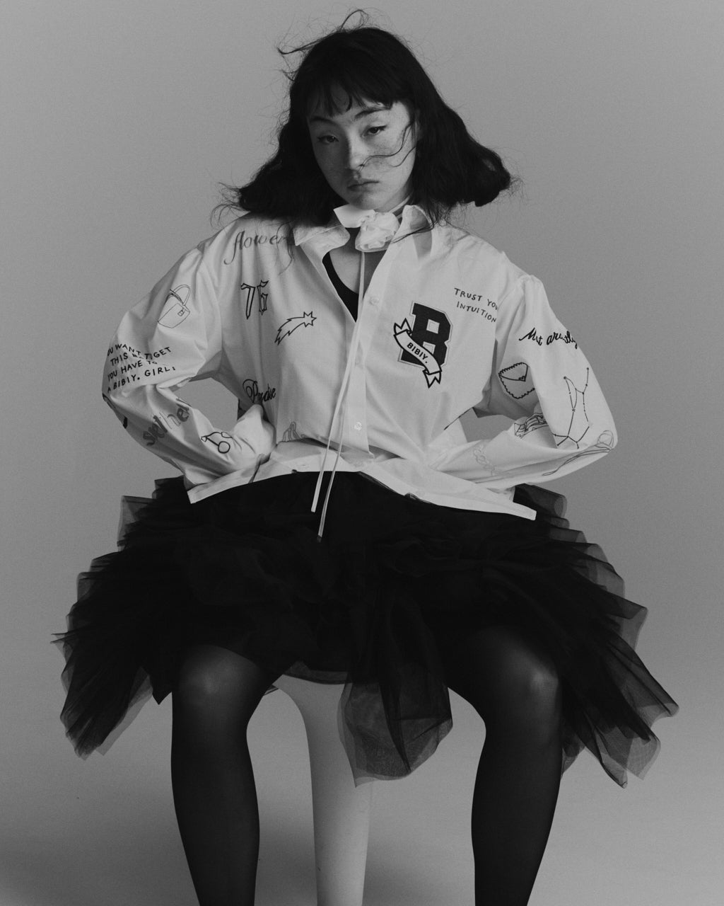 BIBIY. MADE | B. UNIVERSE SHIRT WHITE｜26SS COLLECTION｜Bibiy.