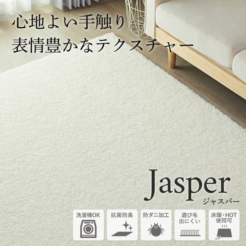大人気！高級ナイロン素材100％のツイストシャギーラグ『ジャスパー