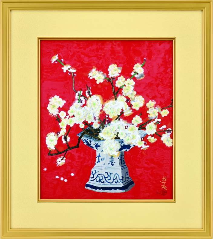 複製 小倉遊亀 415/2000 好日 額装 師安田靫彦 自然画 複製 小倉遊亀 415/2000 好日 額装 師安田靫彦 自然画 - メルカリ