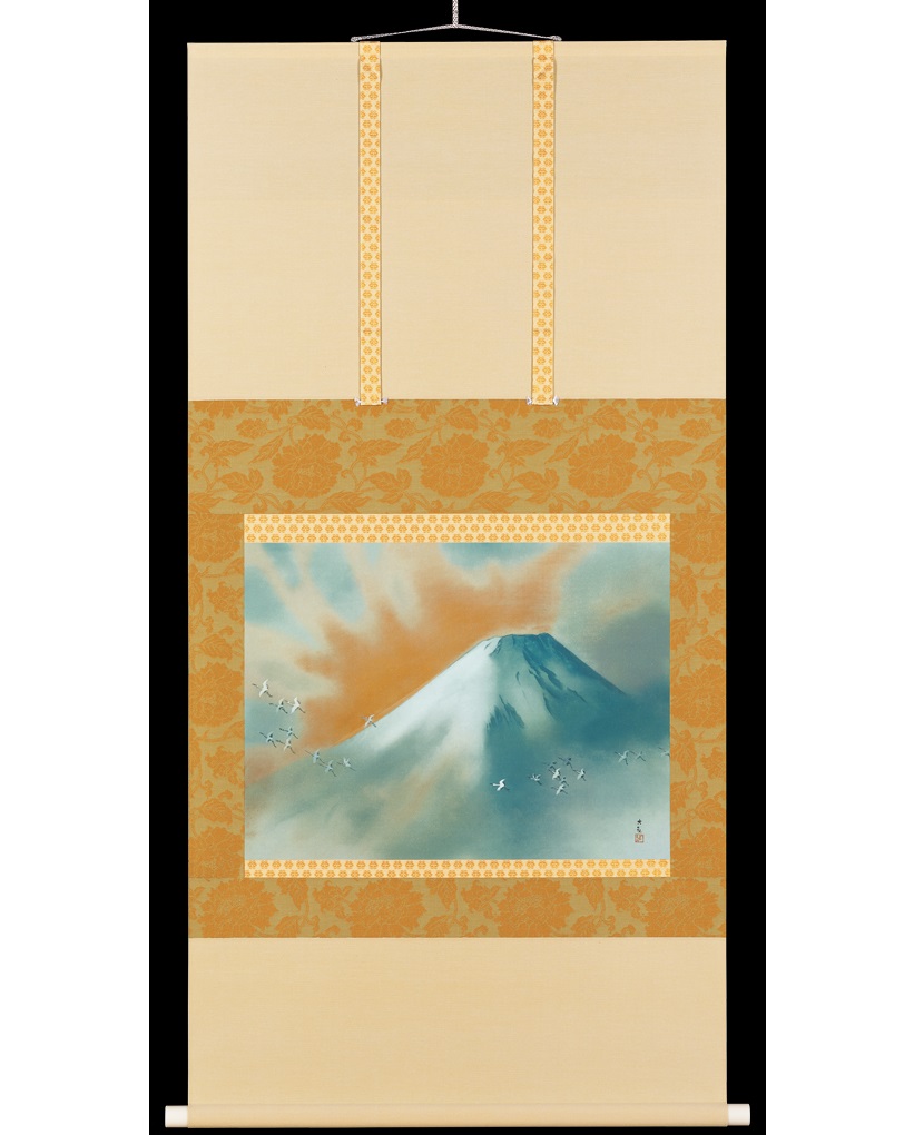 掛け軸-横山大観-蓬莱山-絹本-逸品-複製希少-美品です。 横山大観『蓬莱山』木版画(額)| 東京書芸館公式通販ウェブサイト