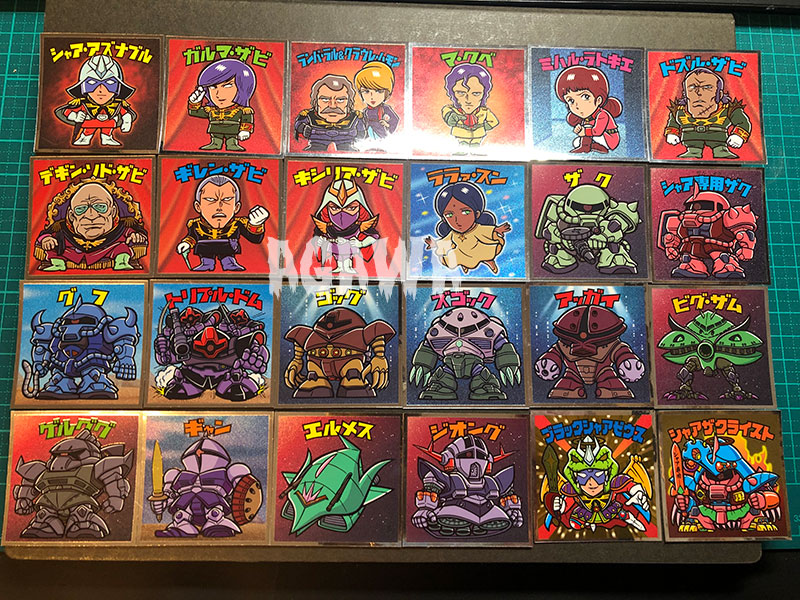 機動戦士ガンダムマンチョコ全48種シールリスト 2019年12月 ｜ シール