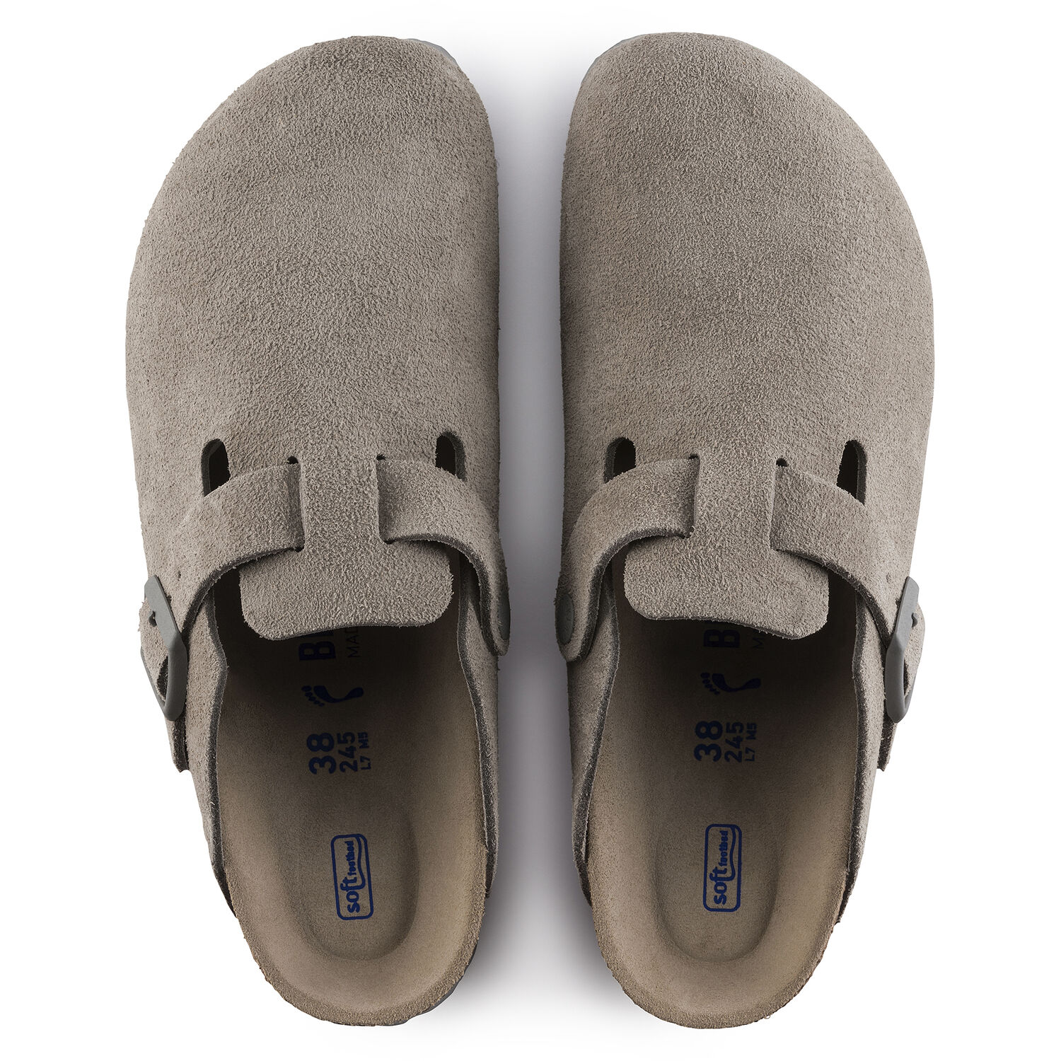 Birkenstock Boston Soft Footbed Stone Coin Suede