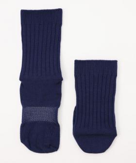 ケアソク】ととのえる ベーシック/ネイビー ポリエステル コットン