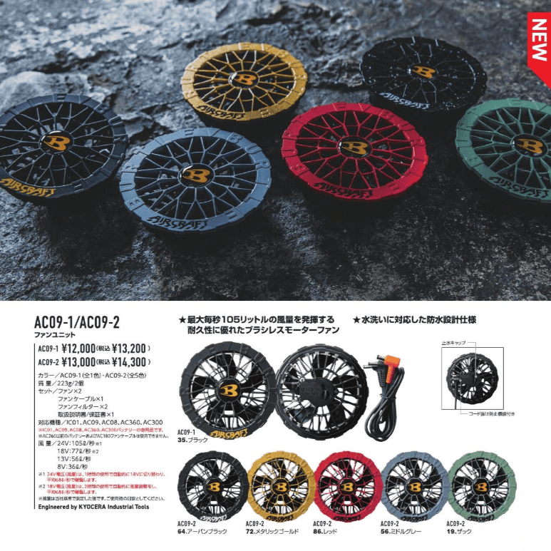 バートル ファン AC09-1【新作24V】 – ぼんてん屋｜足場や足場材販売と