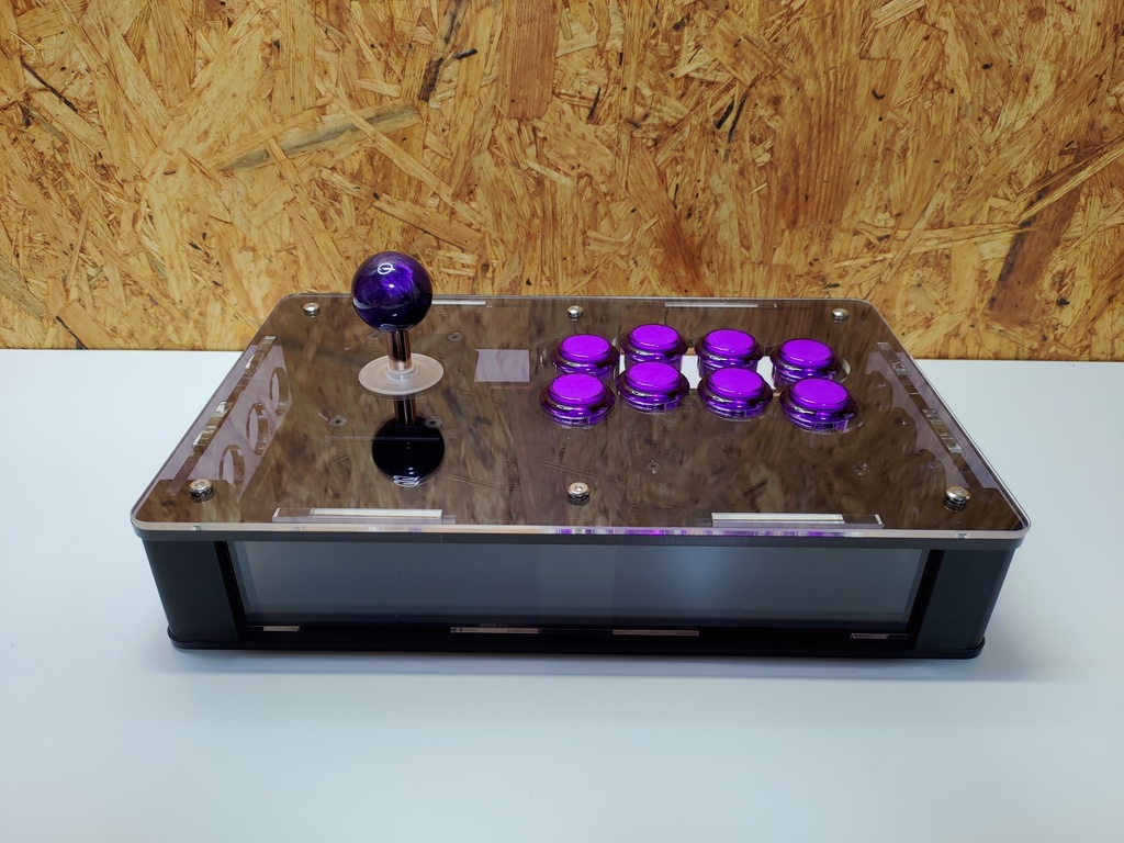 受注生産コンパクトアケコンケース(中サイズ)マウンター付き - くろ