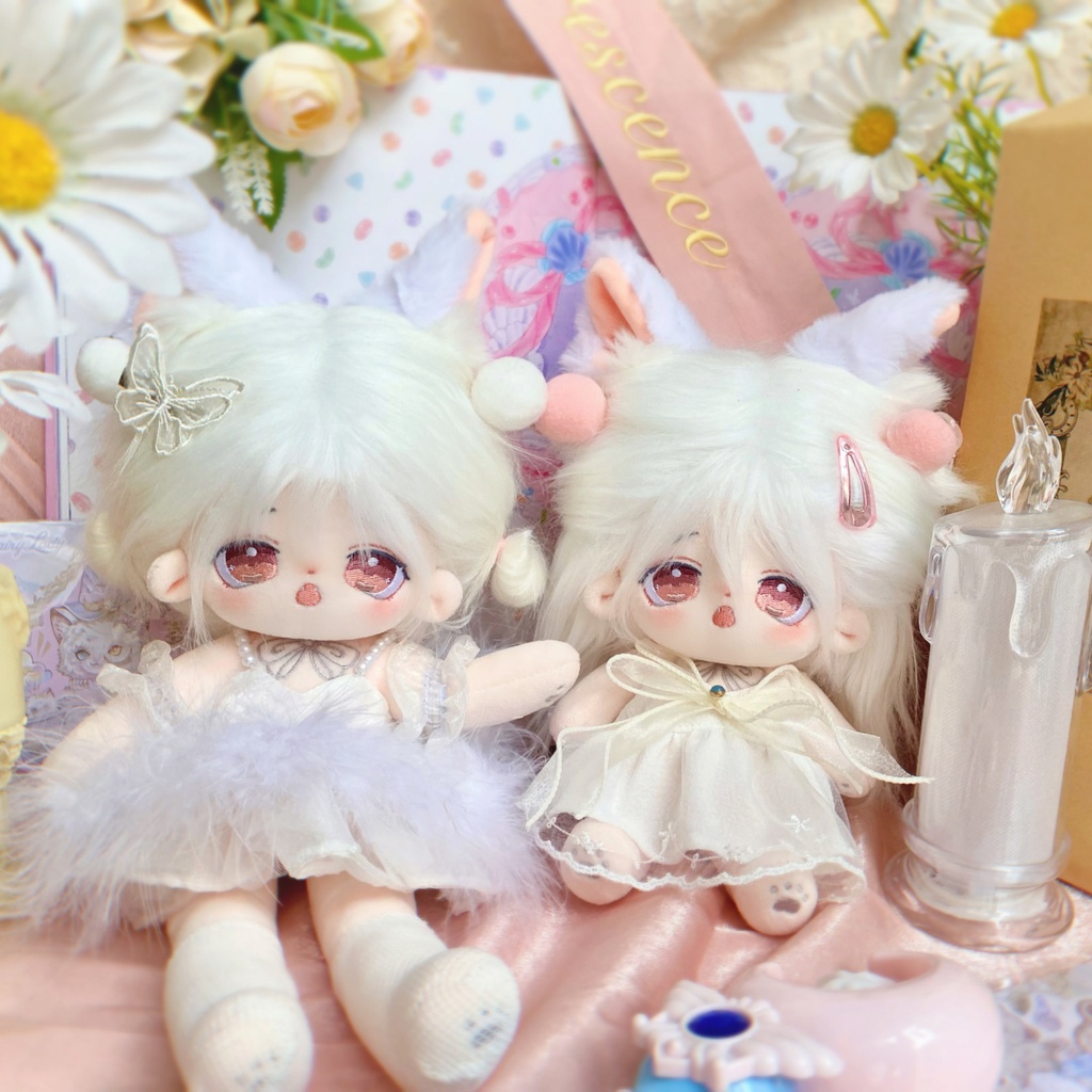 フウ 無属性 ぬいぐるみ 20cm 30cm着せ替えぬいぐるみ 白髪の赤い目