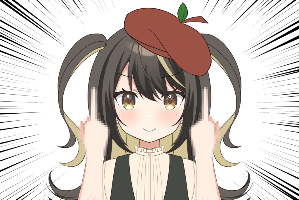 中指を立てるインド人と、可愛い生命体が中指立ててる絵+a