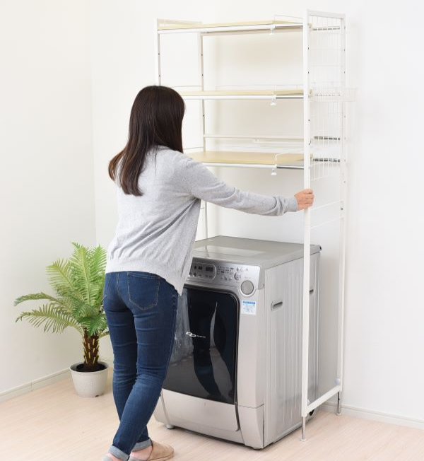商品情報_後から設置できるランドリーラック | 山善の商品情報サイト