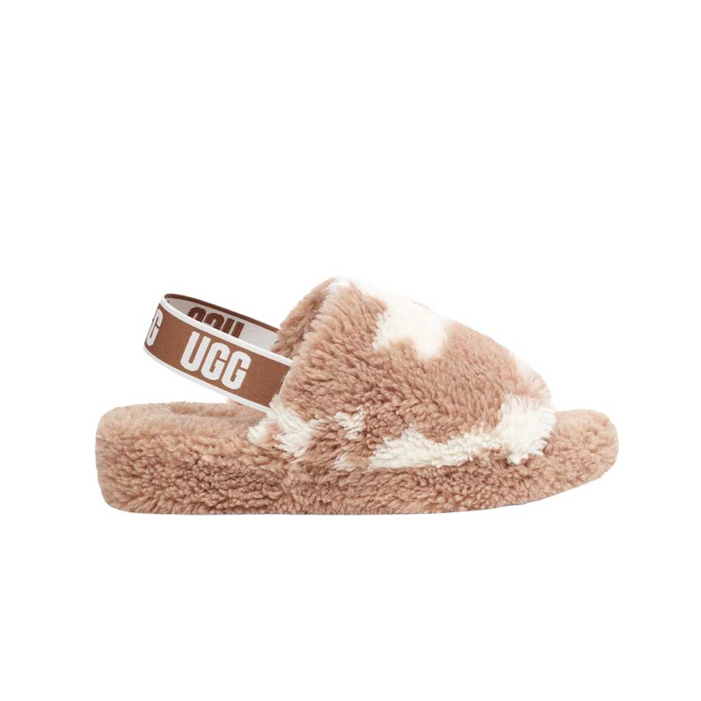 Ugg Fluff Yeah Slide Panther Print - Butterscotch | Boarders