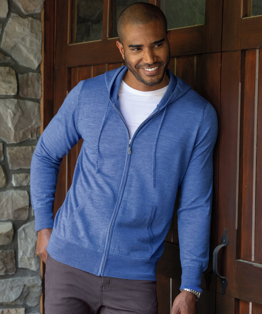 Signature Ultra Light 100% Merino Wool Full-Zip Hoodie - Bobby Jones