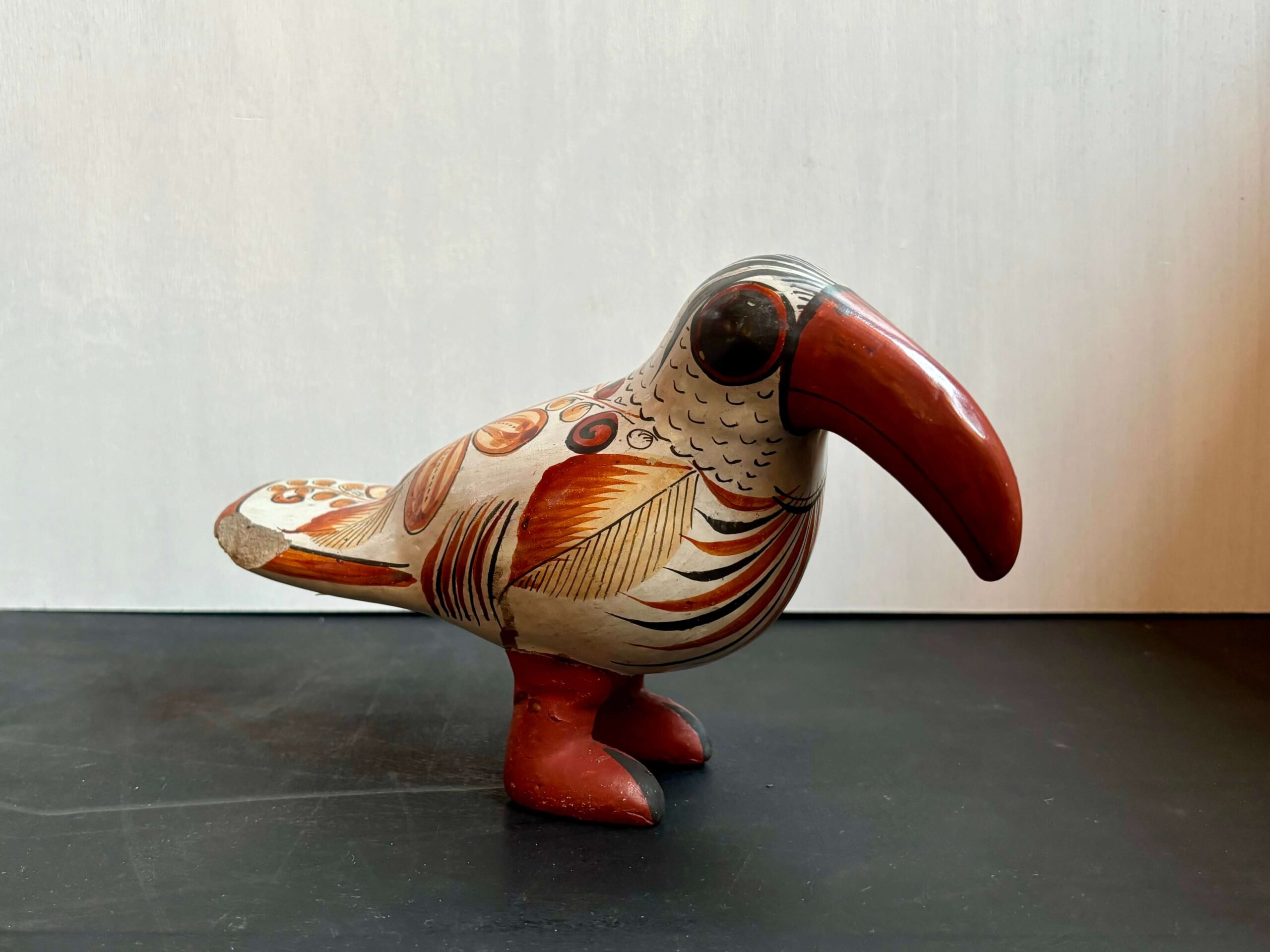 No.10980「メキシコの民芸：トナラ焼き / トリ」幅23.5cm （在庫1点