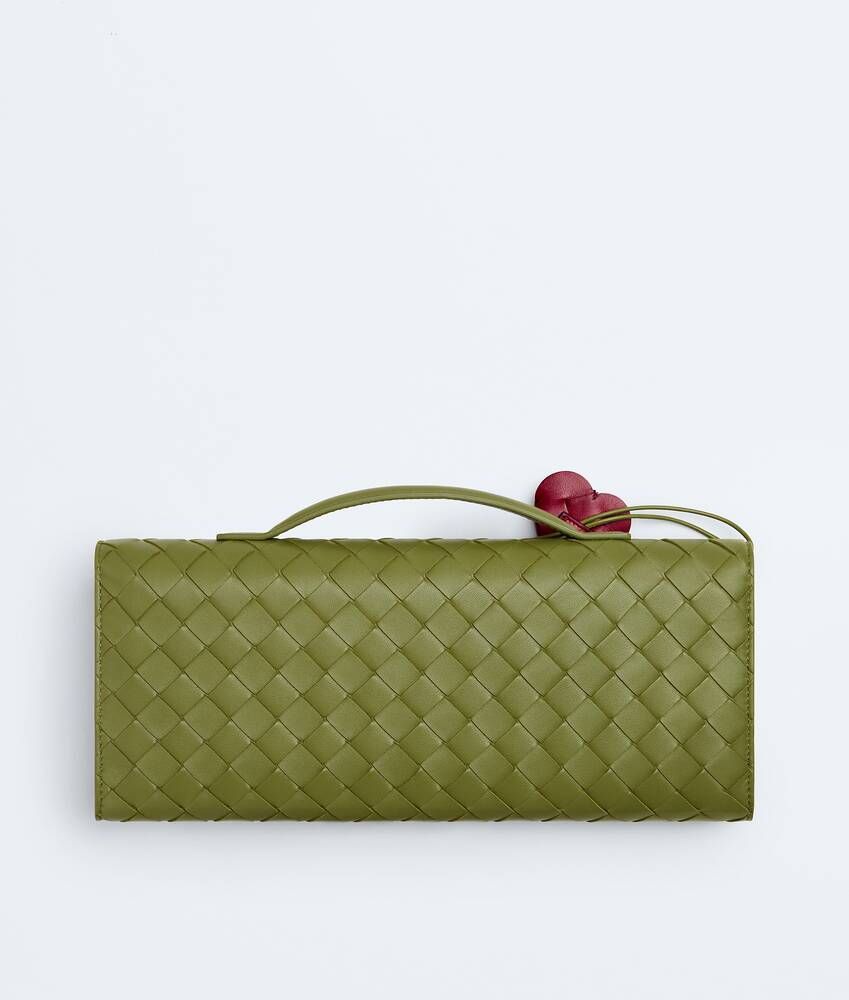 Women's Andiamo Clutch in Matcha/lipstick | Bottega Veneta US