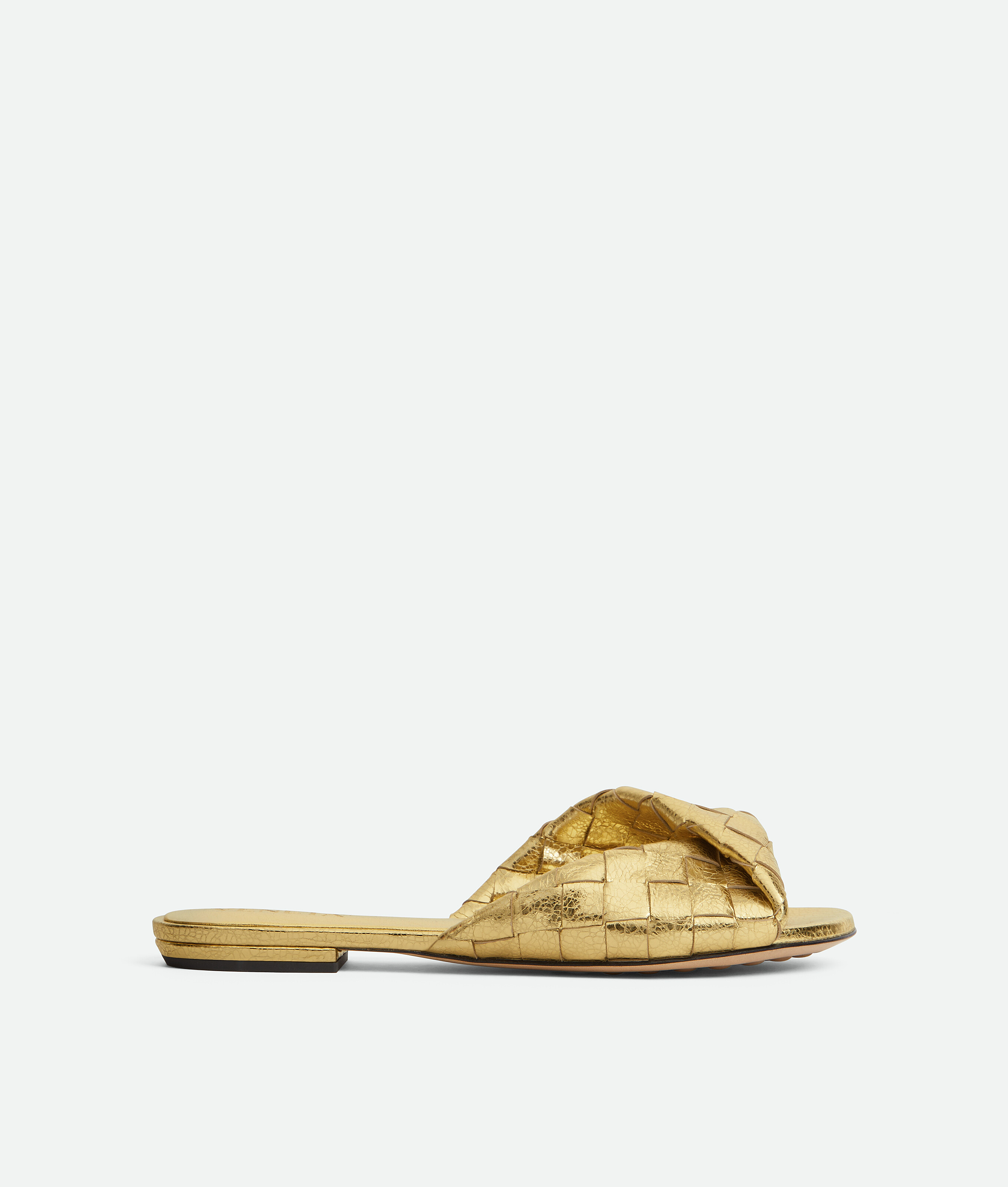 Women's Blink Flat Mule in Gold | Bottega Veneta US