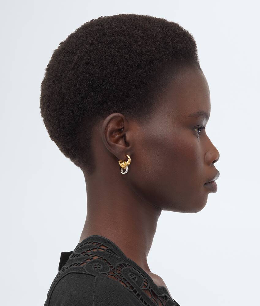 ノット ピアス のために ウィメンズ で シルバー/イエローゴールド