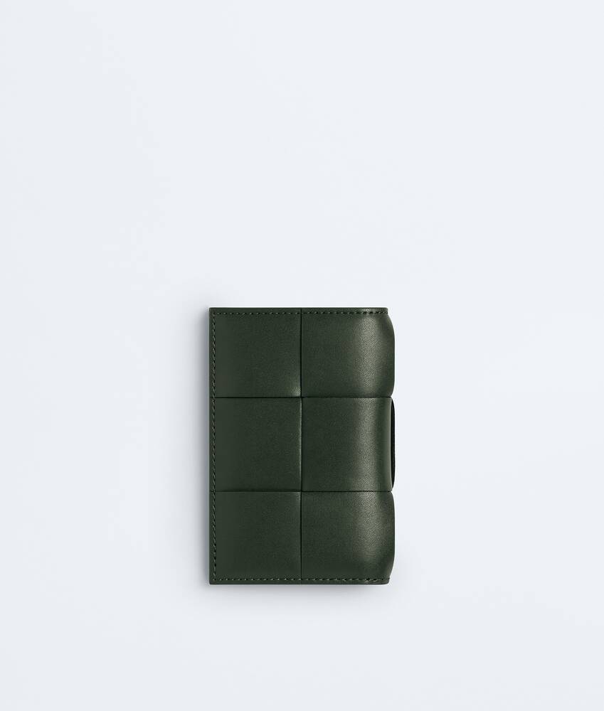 Men's Cassette Flap Card Case in Dark green | Bottega Veneta US
