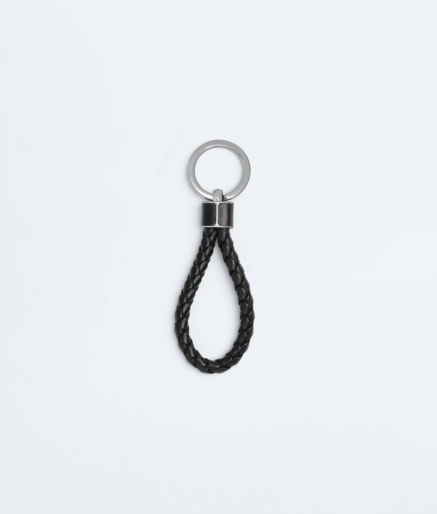 Men's Intreccio Key Ring in Black | Bottega Veneta US