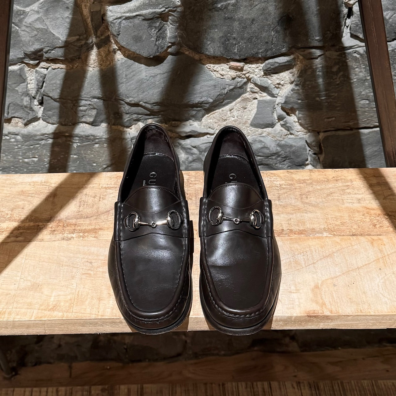 GUCCI square toe leather bit Loafers 【公式通販】