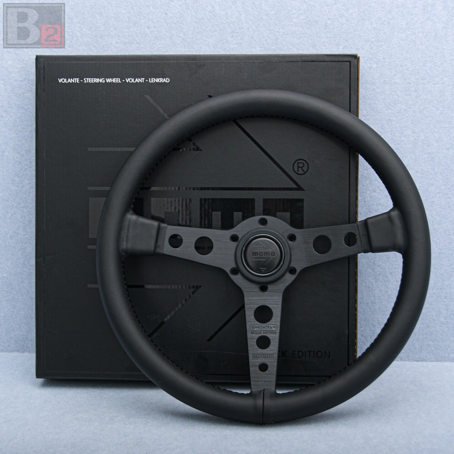 Momo Prototipo Black Edition Leather Steering Wheel 360mm – Box 2