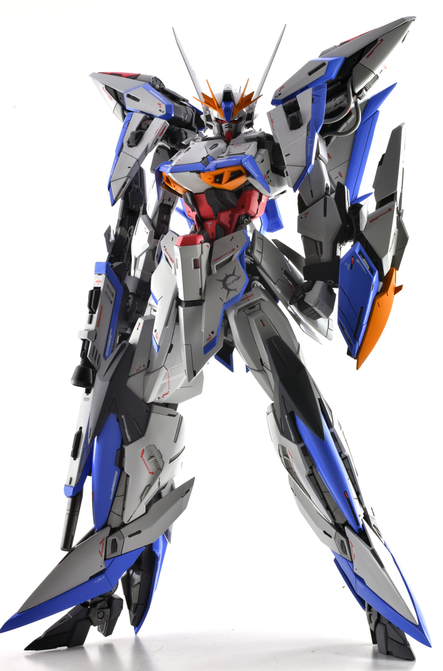 MGエクリプスガンダム　マニューバストライカー装備　完全塗装品 MS/MA両形態で装着可能！ガンプラ「MG 1/100 エクリプスガンダム用