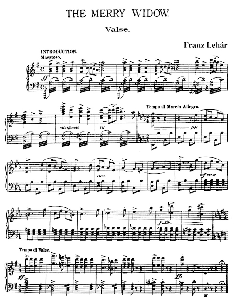 レハール 喜歌劇「メリー・ウィドウ」よりワルツ - 森のぐらさん