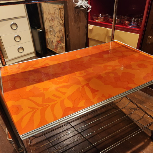 昭和レトロポップ 花柄キッチンワゴン - [Sold Out]過去の販売商品