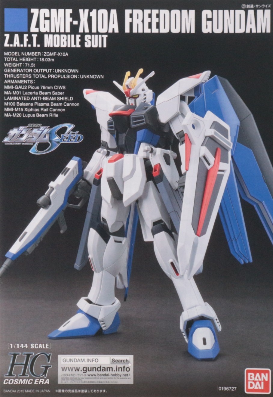 HG 1/144フリーダムガンダム[ポラライズドクリア]の素組みのご紹介