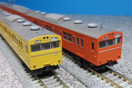 103系カナリア・オレンジ 屋根上の塗り分け KATO・N - にゃいっちぃと