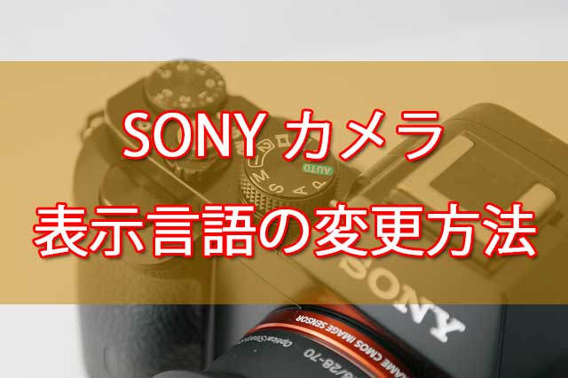 簡単】SONYのカメラで言語設定を変更する方法［35言語］ - まがった