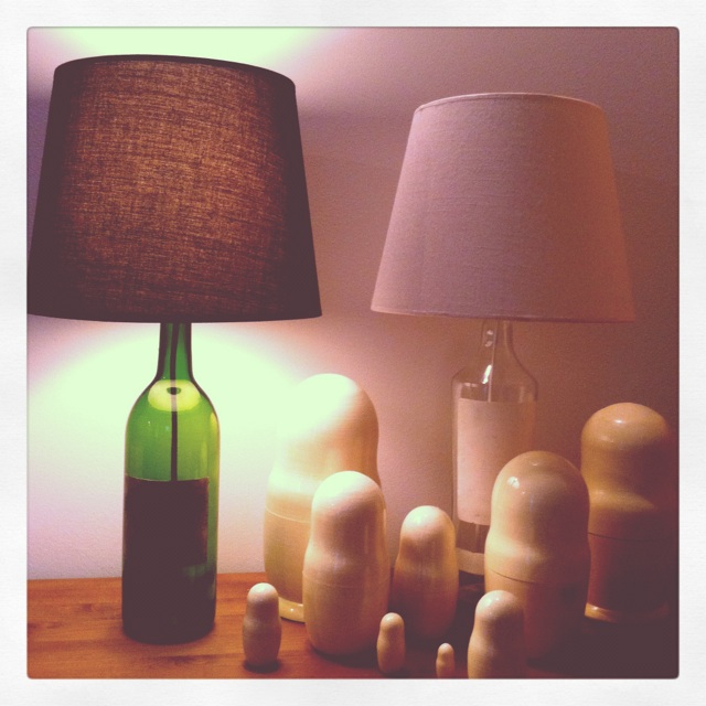 white: Maison Martin Margiela 13 Bottle lamp