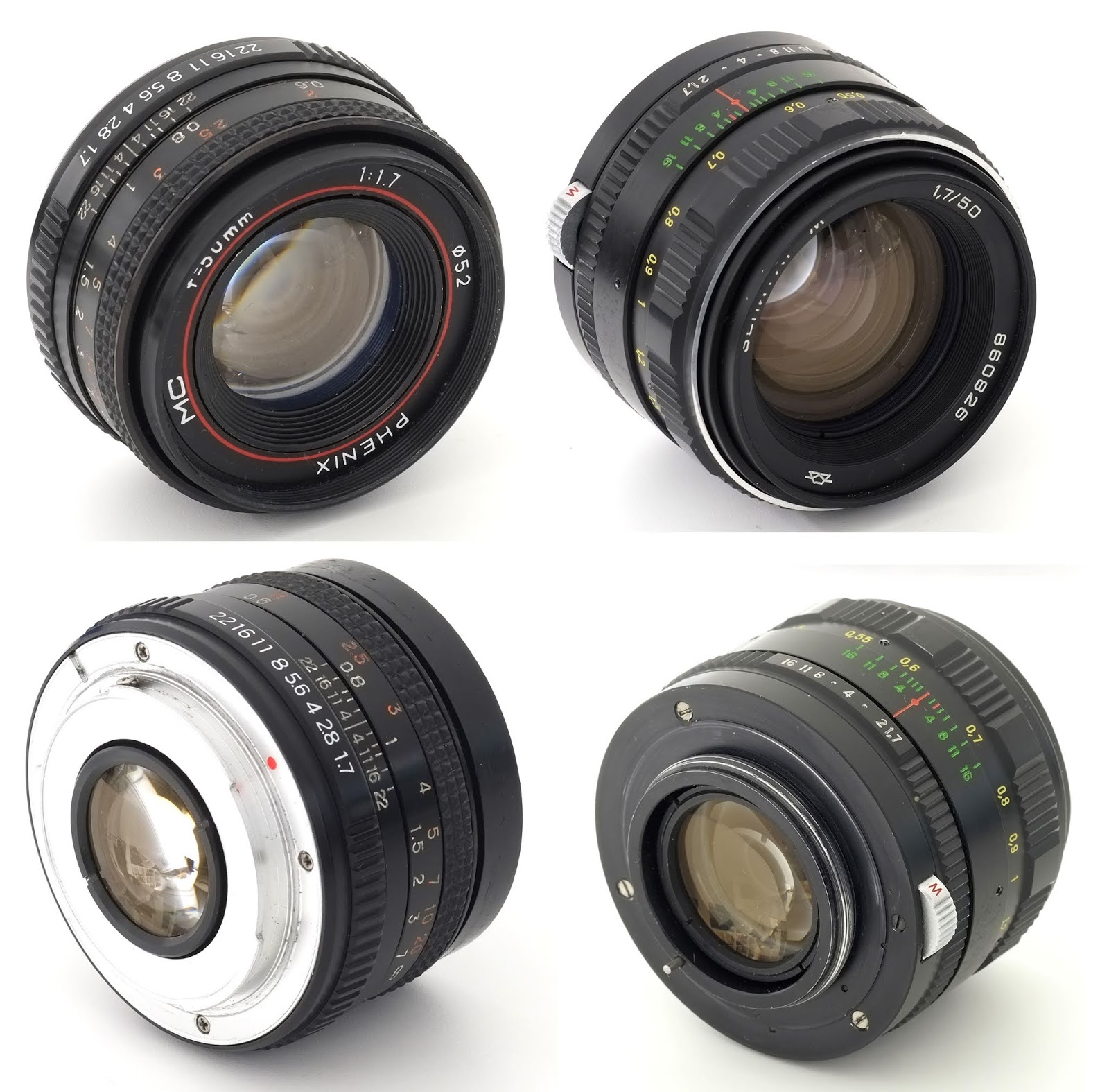 M42 MOUNT SPIRAL: 鳳凰光学 Phenix 50mm F1.7 vs KMZ Zenitar-M 50mm F1.7