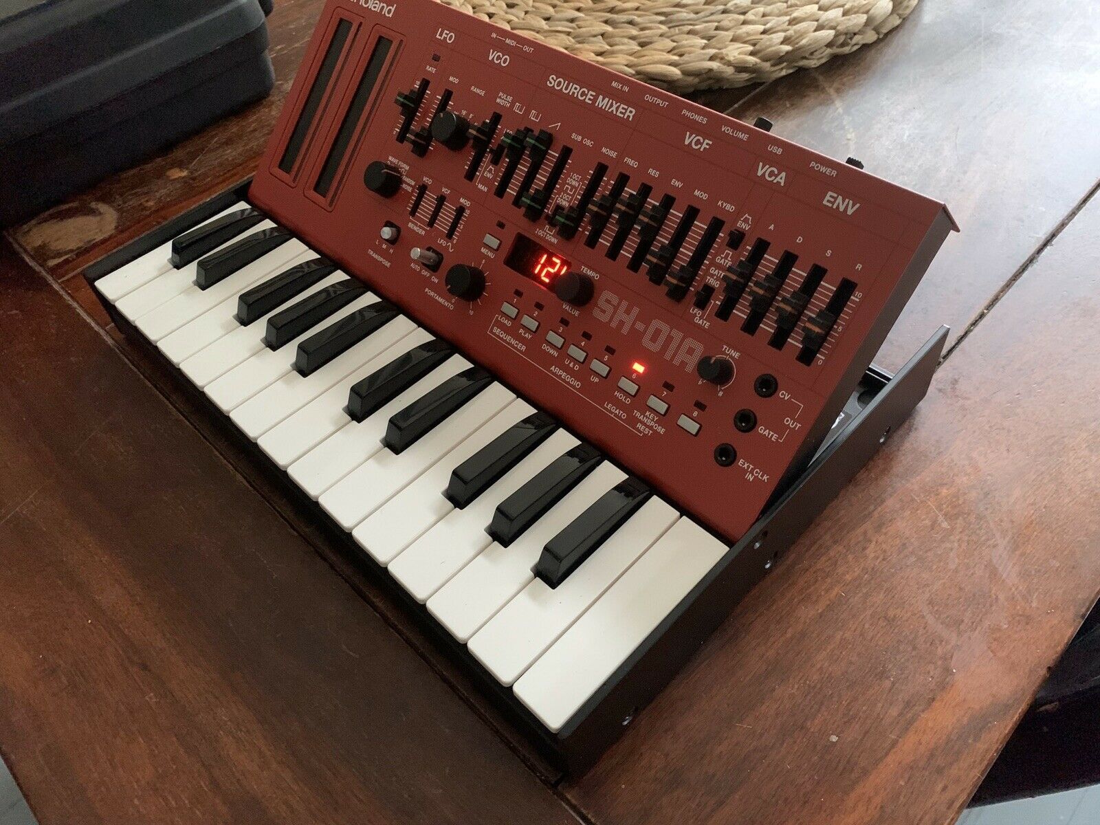 MATRIXSYNTH: Red Roland SH-01A w/ Keyboard